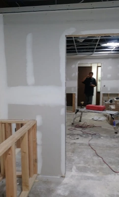 Professional drywall installers